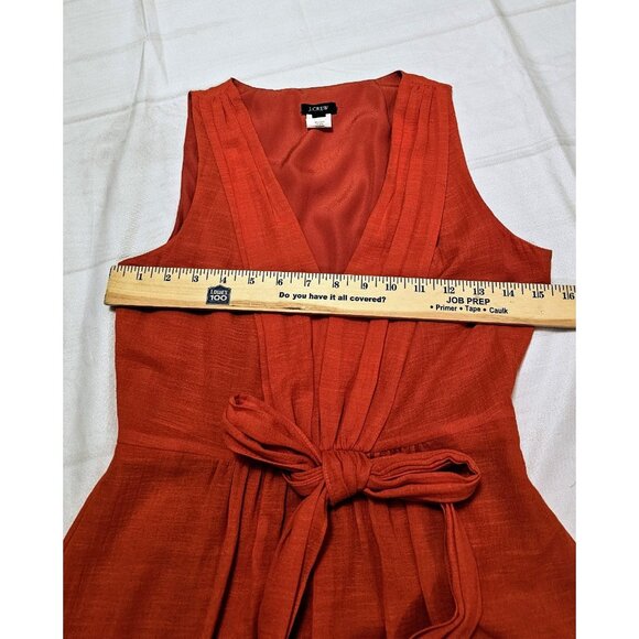 J Crew Elinor Dress Linen Blend Women's Size 0 Boho Summer Spring - Picture 4 of 9